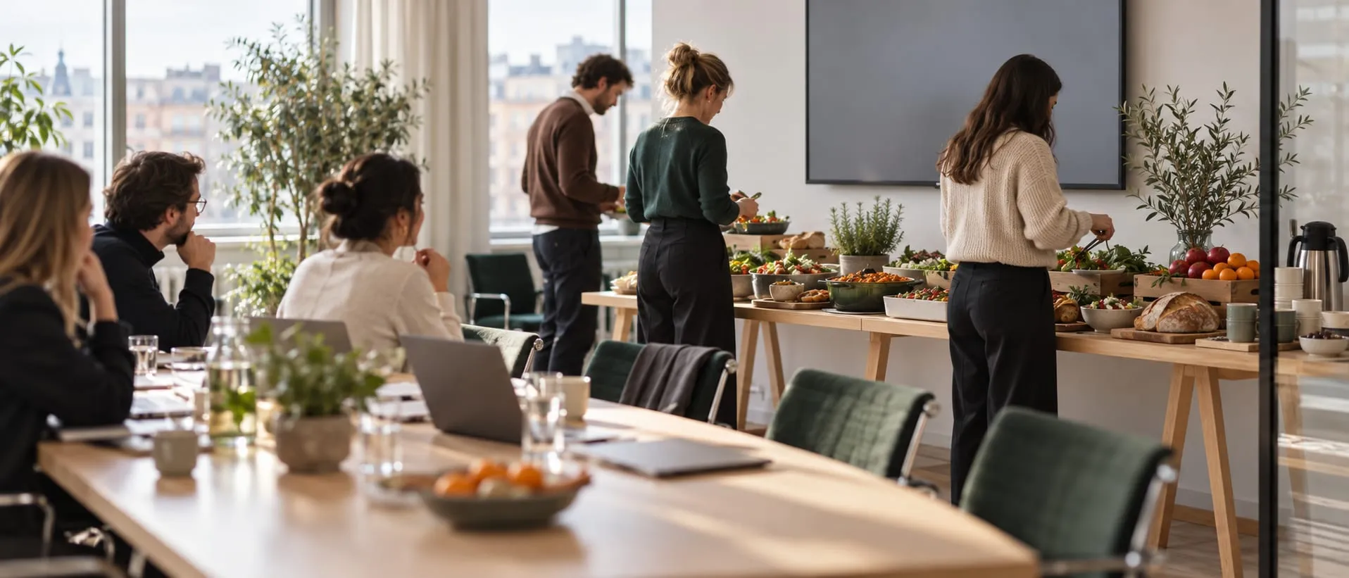 Mat till konferens i egen lokal
